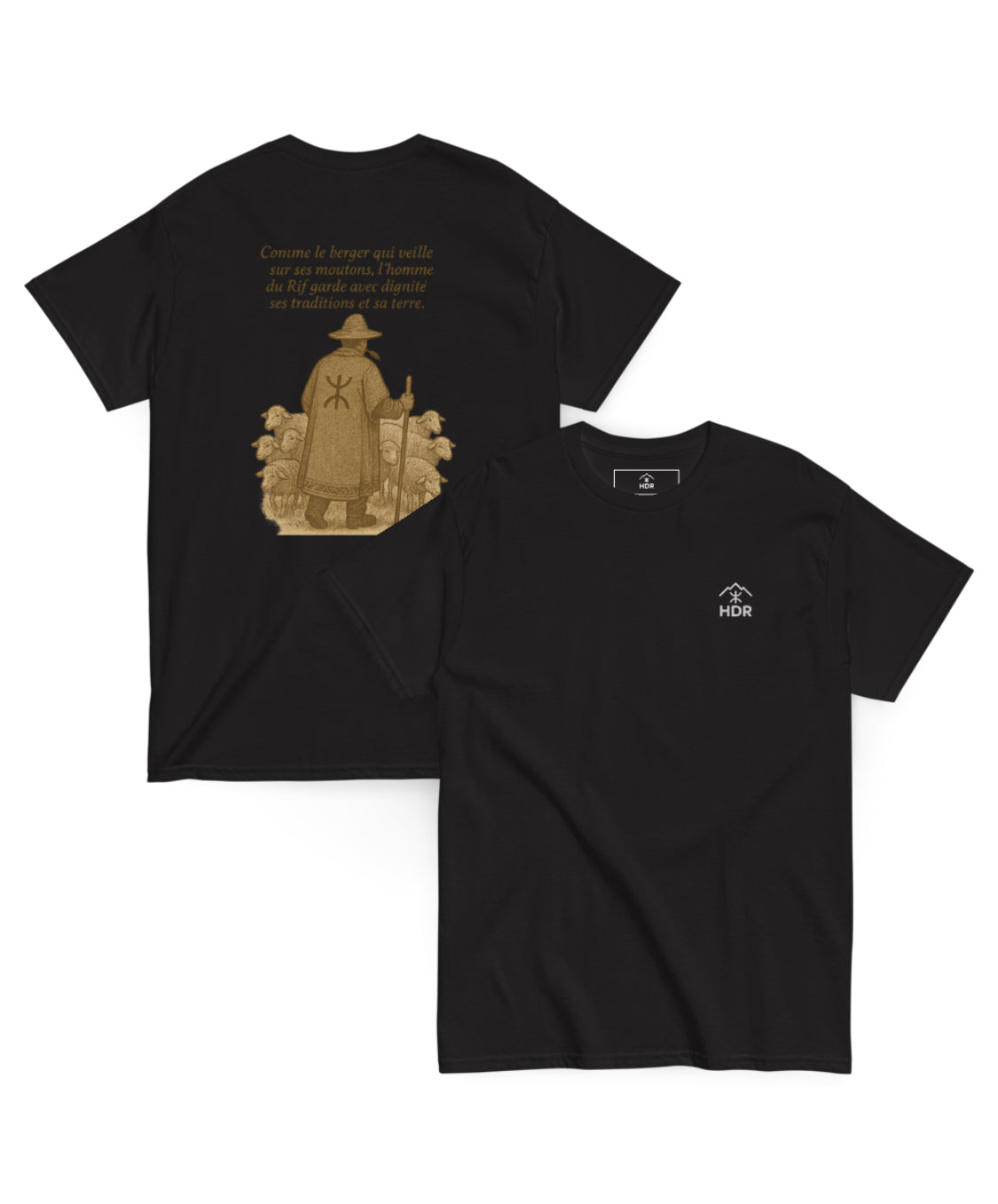T-shirt HDR « berger du Rif » 100% coton